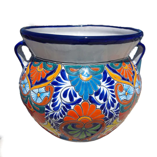 Vibrant Multicolor Talavera Mexican Pottery Chata Jen's Pot Shop