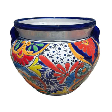 Vibrant Multicolor Talavera Mexican Pottery Chata