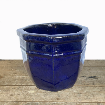 Vietnamese Glazed Ceramic Octagon Planter