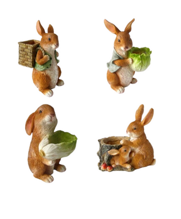 Animal Rabbit Resin Flowerpot