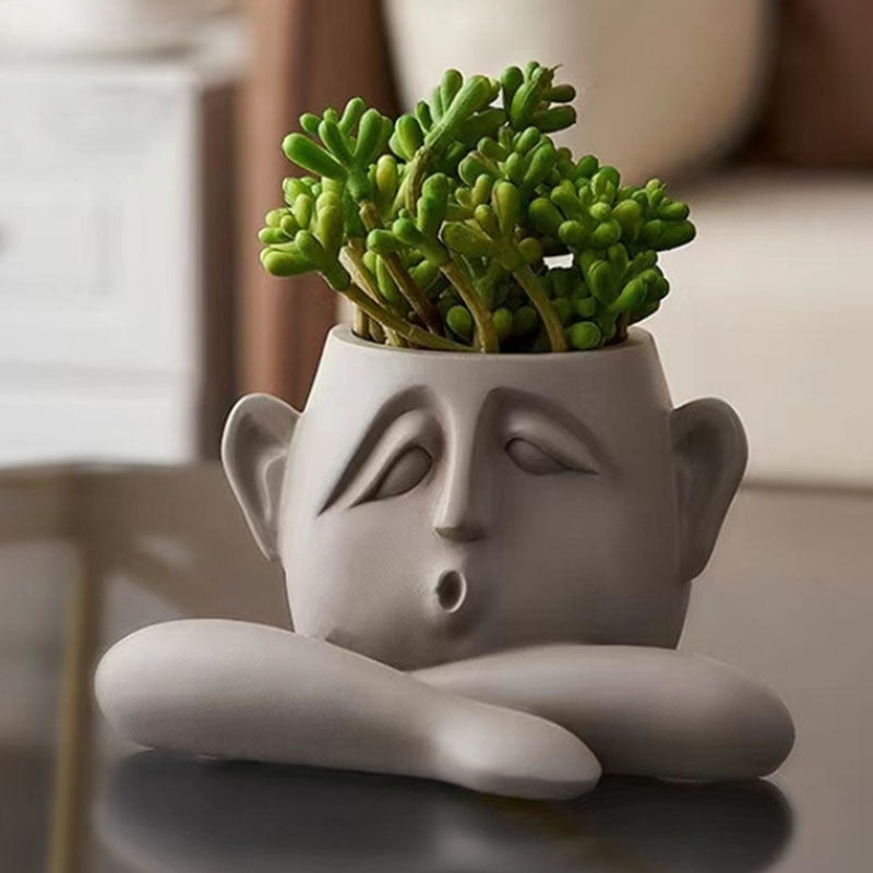 Creative Figure Head Flower-pot Jen's Pot Shop